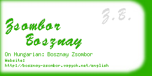 zsombor bosznay business card